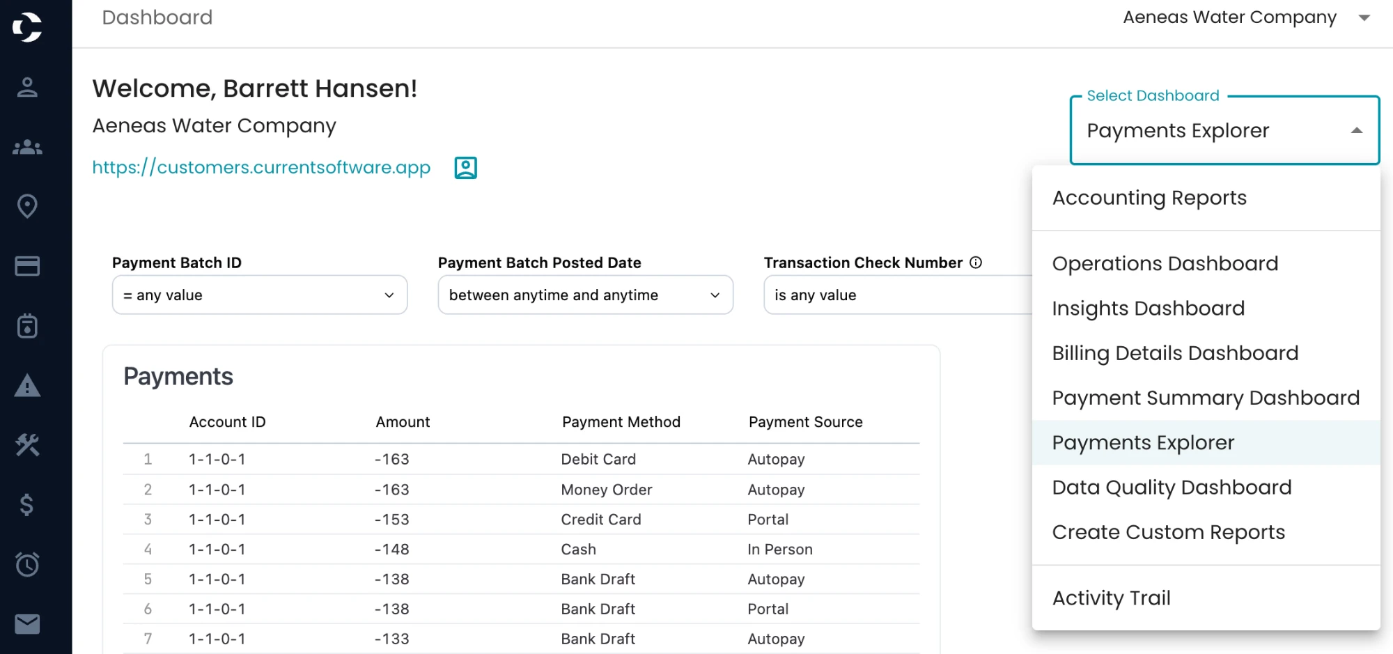 Payments Explorer